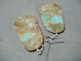 Native American Glorious Santo Domingo Royston Turquoise Sterling Silver Earrings-Nativo Arts