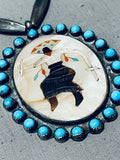 Native American Huge Vintage Navajo Turquoise Dancer Heishi Sterling Silver Necklace-Nativo Arts