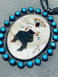 Native American Huge Vintage Navajo Turquoise Dancer Heishi Sterling Silver Necklace-Nativo Arts