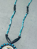 Native American Huge Vintage Navajo Turquoise Dancer Heishi Sterling Silver Necklace-Nativo Arts