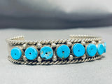 Native American Important Ben Begaye (d.) Old Earrings Turquoise Sterling Silver Bracelet-Nativo Arts