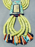 Native American Important Best Santo Domingo Serpantine Turquoise Necklace-Nativo Arts