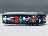 Native American Important One Of The Most Intricate Apache Turquoise Sterling Silver Bracelet-Nativo Arts