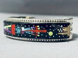 Native American Important One Of The Most Intricate Apache Turquoise Sterling Silver Bracelet-Nativo Arts