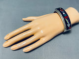 Native American Important One Of The Most Intricate Apache Turquoise Sterling Silver Bracelet-Nativo Arts
