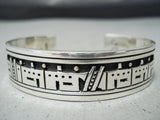 Native American Important Santo Domingo Joe Coriz 14k Gold Sterling Silver Bracelet-Nativo Arts