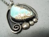 Native American Important Vintage Hopi Allen Pooyama Turquoise Sterling Silver Necklace-Nativo Arts