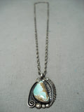 Native American Important Vintage Hopi Allen Pooyama Turquoise Sterling Silver Necklace-Nativo Arts