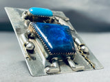 Native American Important Vintage Rye Whitegoat Navajo Turquoise Kachina Sterling Silver Ring-Nativo Arts
