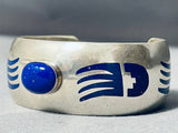 Native American Important Vintage Santo Domingo Lapis Joey Tenorio Sterling Silver Bracelet-Nativo Arts