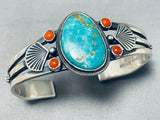 Native American Important Vintage Steve Arviso Turquoise Sterling Silver Bracelet-Nativo Arts