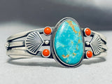 Native American Important Vintage Steve Arviso Turquoise Sterling Silver Bracelet-Nativo Arts