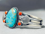 Native American Important Vintage Steve Arviso Turquoise Sterling Silver Bracelet-Nativo Arts