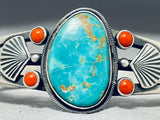 Native American Important Vintage Steve Arviso Turquoise Sterling Silver Bracelet-Nativo Arts