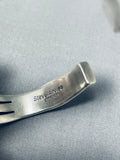 Native American Important Vintage Steve Arviso Turquoise Sterling Silver Bracelet-Nativo Arts