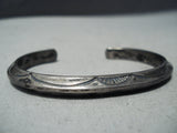 Native American Important Vintage Zuni Glenn Paquin Sterling Silver Bracelet Cuff Old-Nativo Arts