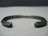 Native American Important Vintage Zuni Glenn Paquin Sterling Silver Bracelet Cuff Old-Nativo Arts