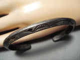 Native American Important Vintage Zuni Glenn Paquin Sterling Silver Bracelet Cuff Old-Nativo Arts