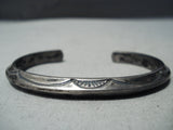 Native American Important Vintage Zuni Glenn Paquin Sterling Silver Bracelet Cuff Old-Nativo Arts