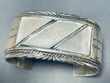 Native American Important Wayne Paquin Vintage Navajo Pearl Sterling Silver Bracelet-Nativo Arts