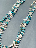 Native American Impressive Santo Domingo Turquoise Shell Sterling Silver Necklace-Nativo Arts