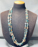 Native American Impressive Santo Domingo Turquoise Shell Sterling Silver Necklace-Nativo Arts