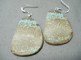 Native American Incredible Santo Domingo Royston Turquoise Sterling Silver Earrings-Nativo Arts