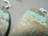 Native American Incredible Santo Domingo Royston Turquoise Sterling Silver Earrings-Nativo Arts