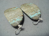 Native American Incredible Santo Domingo Royston Turquoise Sterling Silver Earrings-Nativo Arts