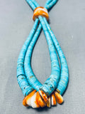 Native American Longer Graduating Turquoise Vintage Navajo Shell Necklace-Nativo Arts