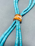 Native American Longer Graduating Turquoise Vintage Navajo Shell Necklace-Nativo Arts