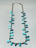 Native American Marvelous Vintage Santo Domingo Turquoise Sterling Silver Necklace-Nativo Arts