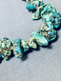 Native American Marvelous Vintage Santo Domingo Turquoise Sterling Silver Necklace-Nativo Arts