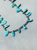 Native American Marvelous Vintage Santo Domingo Turquoise Sterling Silver Necklace-Nativo Arts
