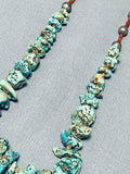 Native American Marvelous Vintage Santo Domingo Turquoise Sterling Silver Necklace-Nativo Arts