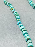 Native American Marvelous Vintage Santo Domingo Turquoise Sterling Silver Necklace-Nativo Arts
