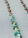 Native American Marvelous Vintage Santo Domingo Turquoise Sterling Silver Necklace-Nativo Arts