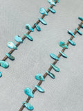 Native American Marvelous Vintage Santo Domingo Turquoise Sterling Silver Necklace-Nativo Arts