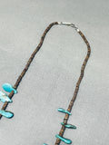 Native American Marvelous Vintage Santo Domingo Turquoise Sterling Silver Necklace-Nativo Arts