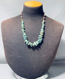 Native American Marvelous Vintage Santo Domingo Turquoise Sterling Silver Necklace-Nativo Arts