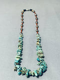 Native American Marvelous Vintage Santo Domingo Turquoise Sterling Silver Necklace-Nativo Arts