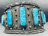 Native American Monster Museum Birds Eye Turquoise Sterling Silver Bracelet-Nativo Arts