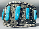 Native American Monster Museum Birds Eye Turquoise Sterling Silver Bracelet-Nativo Arts