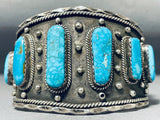 Native American Monster Museum Birds Eye Turquoise Sterling Silver Bracelet-Nativo Arts