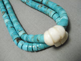 Native American Museum Vintage Longer Navajo Turquoise Heishi Jacla Necklace Old-Nativo Arts