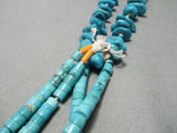 Native American Museum Vintage Longer Navajo Turquoise Heishi Jacla Necklace Old-Nativo Arts