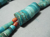 Native American One Of Best Ever Vintage Santo Domingo Turquoise Necklace-Nativo Arts