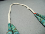 Native American One Of Best Ever Vintage Santo Domingo Turquoise Necklace-Nativo Arts