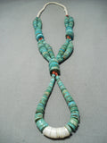 Native American One Of Best Ever Vintage Santo Domingo Turquoise Necklace-Nativo Arts