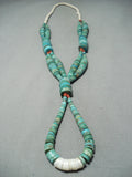 Native American One Of Best Ever Vintage Santo Domingo Turquoise Necklace-Nativo Arts